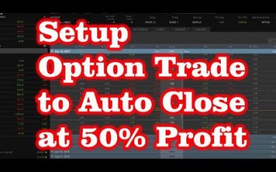 Simple Setup Option Trade and Auto Close at 50% Profit on Tastyworks