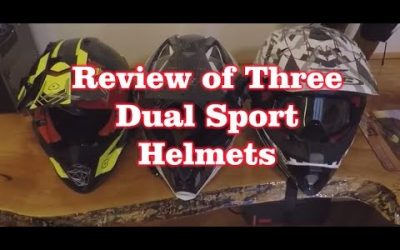 Review of Three Enduro – Dual Sport Hemlets-  Spx HJC , S&S Lunatic Fringe, LS2 pioneer