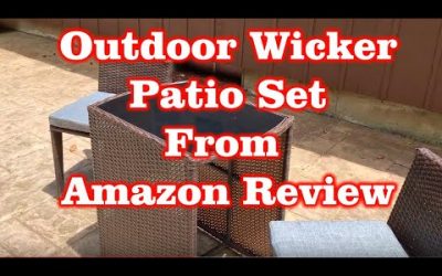 Giantex 3 PCS Cushioned Outdoor Wicker Patio Set from Amazon Review